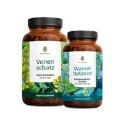 Schwere-Beine-Paket: Brennnesselblatt & Rutin + Steinklee in einem veganen Bundle - WASSERBALANCE & VENENSCHATZ - NATURTREU® 115 g