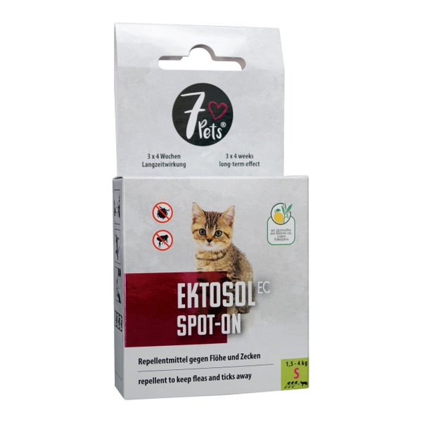 7Pets Ektosol EC Spot-On für Katzen, S - 3x 0,7 ml 1 St