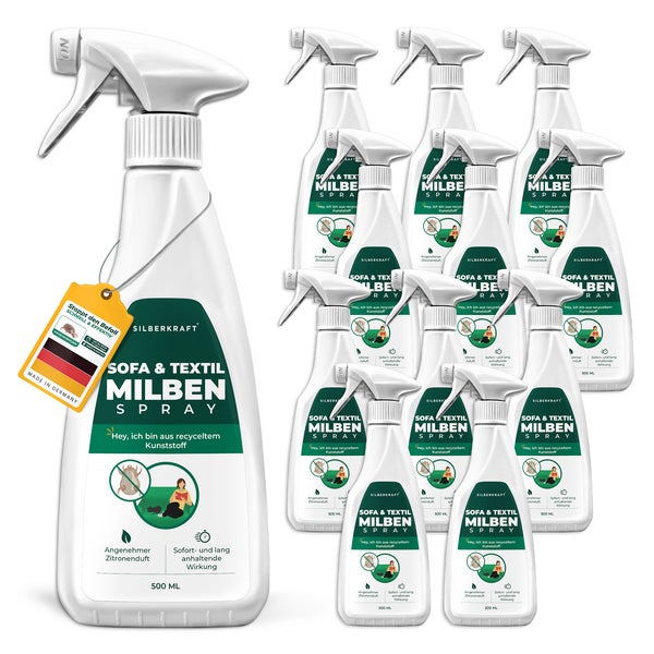 Silberkraft Milbenspray Sofa & Textil 12 x 500 ml 6000 ml