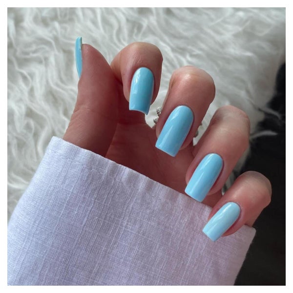 Kunstnägel PressOnNails Acryl Mandel Sarg 24 Stück Baby Blau 1 St