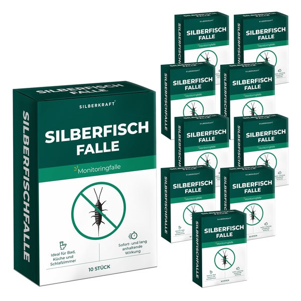 Silberkraft Silberfischfalle 10 x 10 Stück 100 St