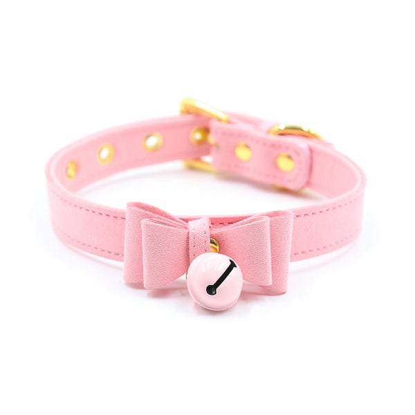Golden Kitty Cat Bell Collar rosa 1 St