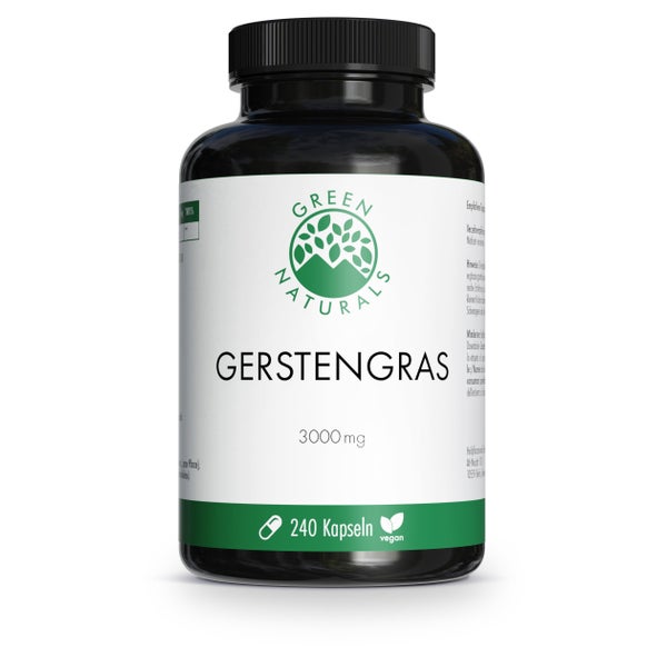 GREEN NATURALS Gerstengras 3000 mg Kapseln vegan 240 St