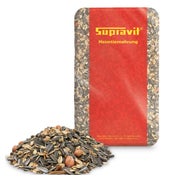 Supravit Winterfutter | Streufutter für Wildvögel mit Sonnenblumenkerne, Erdnüsse, Hanfsamen, Rosinen & mehr | energiereiches Wildvogelfutter im Winter 1 kg