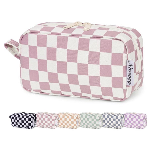 Kosmetiktasche klein kariert Damen Z-altrosa Schachbrett S 1 St