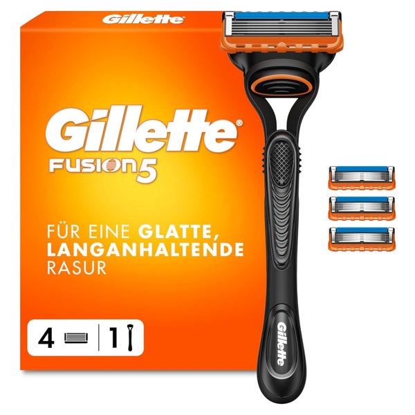 Gillette Fusion5 Rasierer Herren — Inkl. 1 Nassrasierer, 4 Ersatzklingen 1 St