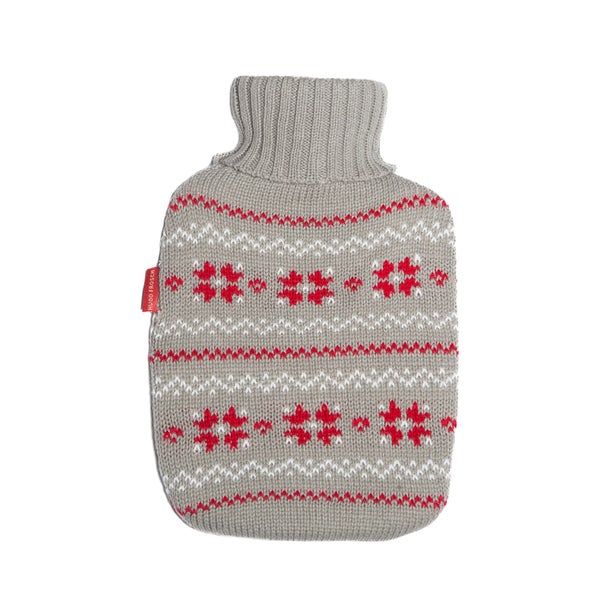 Wärmflasche Klassik 1,8 l mit Strickbezug Wintertraum