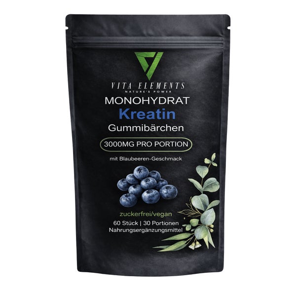 Vita Elements Kreatin Monohydrat Gummibärchen 60 St