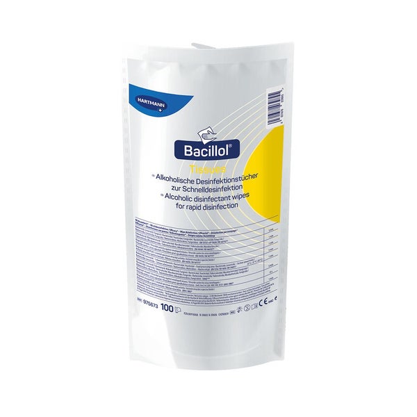 Hartmann Bacillol® Tissues, Alkoholische Desinfektionstücher (Nachfüllpack) 100 St