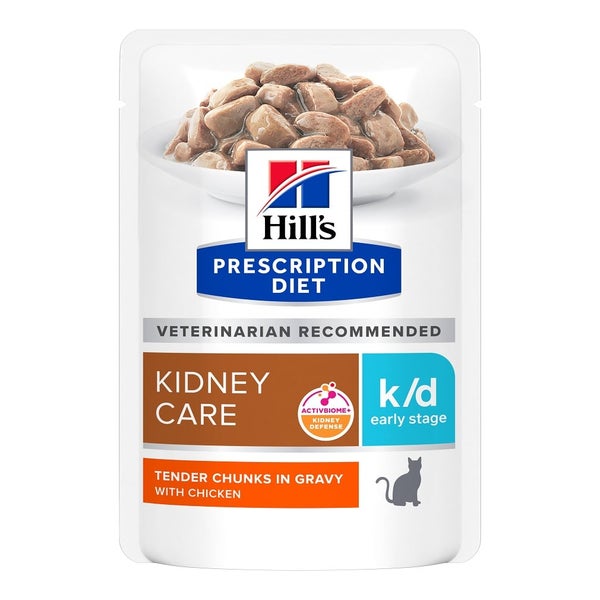 HILL'S Prescription Diet Feline k/d Kidney Care Early Stage mit Huhn 48x85 g 1,02 kg