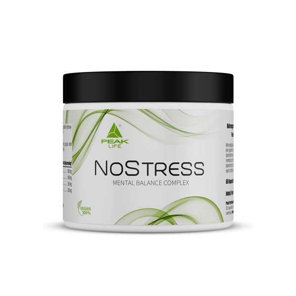 PEAK NoStress - 60 Kapseln I 30 Portionen I Adaptogen Matrix aus 350 mg Ashwagandha I 500 mg Rhodiola Rosea I 400 mg Panax Ginseng I 250 mg Shilajit I für mentale Balance 54 g