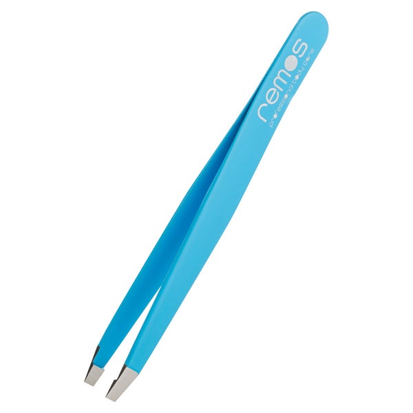 Augenbrauenpinzette gerade Edelstahl 9 cm blau 1 St