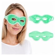 COOL-i Kühl- & Wärmemaske Augen Grün, Gelperlen 1 St