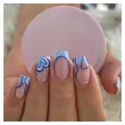 Pink Love Herz Schleife Press on Nails Lang Almond Rhineston 1 St