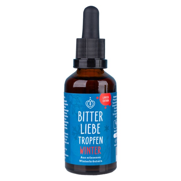 BitterLiebe Bitterstoffe Tropfen 50ml - Limited Winter Edition - winterliche Bittertropfen aus Die Höhle der Löwen - Hildegard von Bingen, Bitterkräuter 1x 50 ml