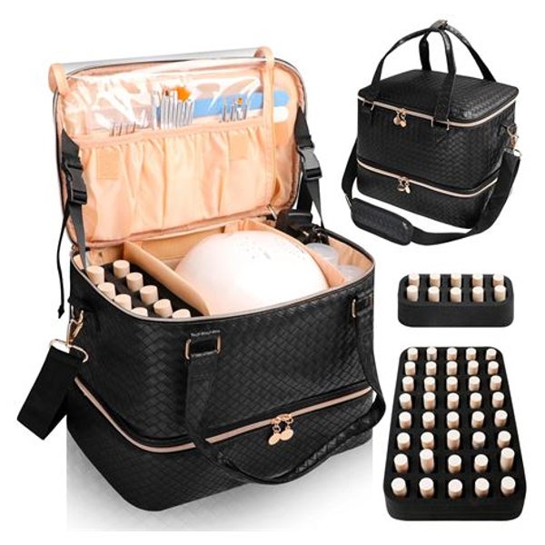 UNIQ Maniküre & Nagellack Organizer Tasche - Schwarz