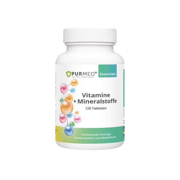 PURMEO 26 Vitamine + Mineralstoffe - mit Zn, Mg, Selen 120 St
