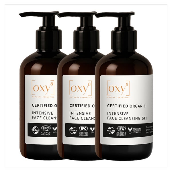 OXY8 NATURKOSMETIK INTENSIVE FACE CLEANSING GEL 3er-Pack 500 ml