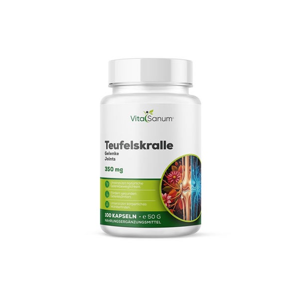 VitaSanum® - Teufelskralle (Harpagophytum procumbens) 350 mg 100 Kapseln 100 St