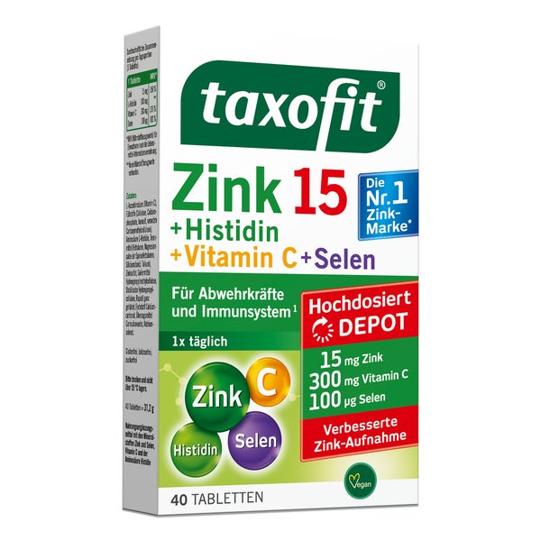 Taxofit Zink + Histidin + Selen Depot 40 St