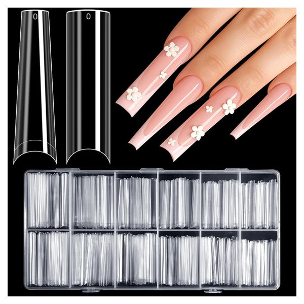 Nageltips 240 Stück Extra Lange Klar Acryl Gelnägel XXXL 1 St