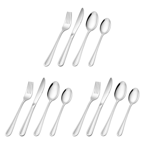 Edelstahl Kinderbesteck Set 12 teilig mit Gabel 1 St