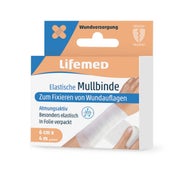 Lifemed Elastische Mullbinde 4 m x 6 cm weiß, 8 Stück 32 m