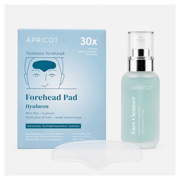 APRICOT Anti-Aging Stirnpflege-Set – Stirn Pad mit Hyaluron + Face Cleanser 1 St