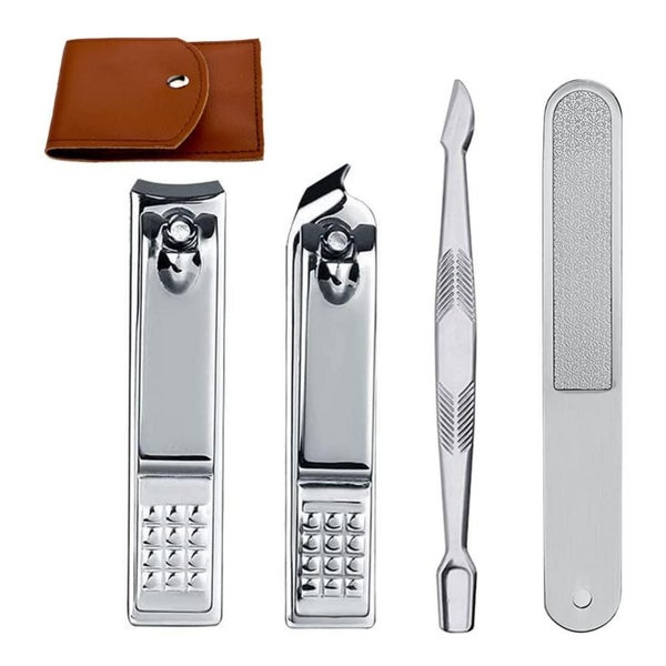 Econtal Nagelknipser Set (4 Teile) - Klein, Schräg, mit Nagelfeile &