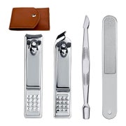 Econtal Nagelknipser Set (4 Teile) - Klein, Schräg, mit Nagelfeile &