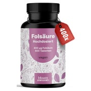 Folsäure 400 µg - 400 Tabletten - Bloom Naturals 400 St