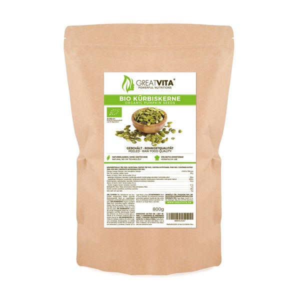GreatVita Bio Kürbiskerne 800 g