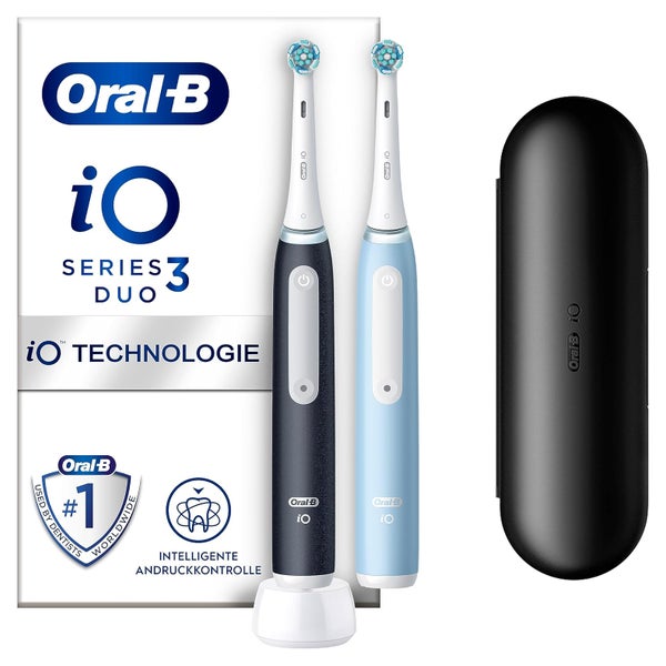 Oral-B iO Series 3n mattschwarz/ice blue - inkl. 2. Handstück Elektrische Zahnbürste 1 St