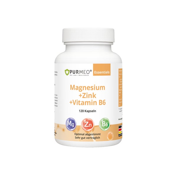 PURMEO Magnesium+Zink+Vitamin B6 - die ideale 3er Kombi 120 St