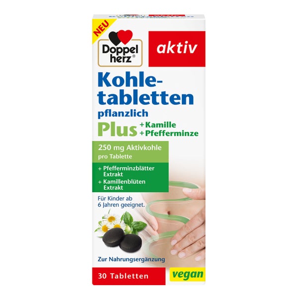 Doppelherz Kohletabletten Plus pflanzlich 30 St