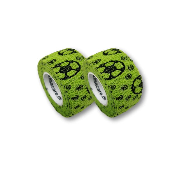 LisaCare Fingerpflaster 2,5cm x 4,5m - 2er Fußball Grün 2 St