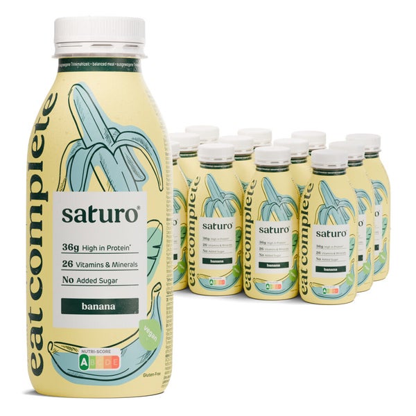 Saturo Trinkmahlzeit Banane | Vegane Astronautennahrung 12 St