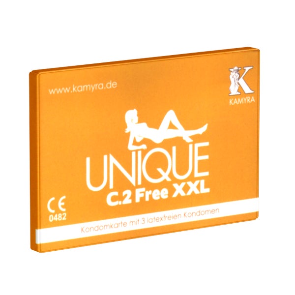 Unique Free XXL Kondomkarte, 3 latexfreie XXL-Kondome (3 Kondome) 3 St