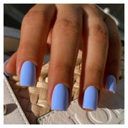 24 Stück Blaue Glossy Acryl Nägel Zum Aufkleben, Künstliche 1 St
