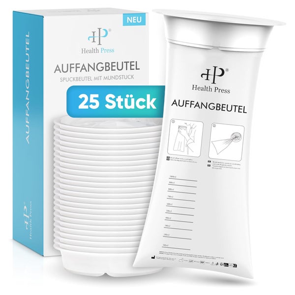 Health Press® Spuckbeutel mit Mundstück 25 St