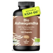 Bio Ashwagandha KSM-66 - 180 Kapseln - Nature Flow 180 St