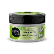 Organic Shop Tea Tree Discos Faciales Exfoliantes Oil Deep Cleansing 20un