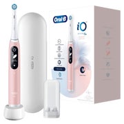 Oral-B iO 6 iO6 Sensitive Edition Elektrische Zahnbürste/Electric Toothbrush, Magnet-Technologie, 2 Aufsteckbürsten, 5 Putzmodi für Zahnpflege, Display & Reiseetui, Designed by Braun, pink sand 1 St