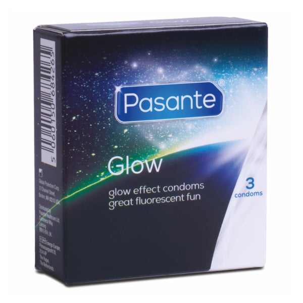 «Glow» – Leuchtende Kondome, 3er-Pack, fluoreszierend (3 Kondome) 3 St