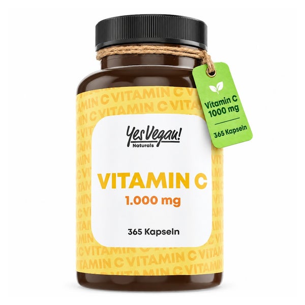 Vitamin C 1000 mg Kapseln hochdosiert, reine Ascorbinsäure 365 St