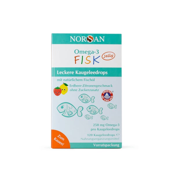Norsan Omega-3 FISK Jelly f.Kinder Drag. 120 St