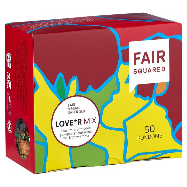 «Love*r Mix» - 50 vegane gemischte Kondome, nachhaltig (50 Kondome) 50 St
