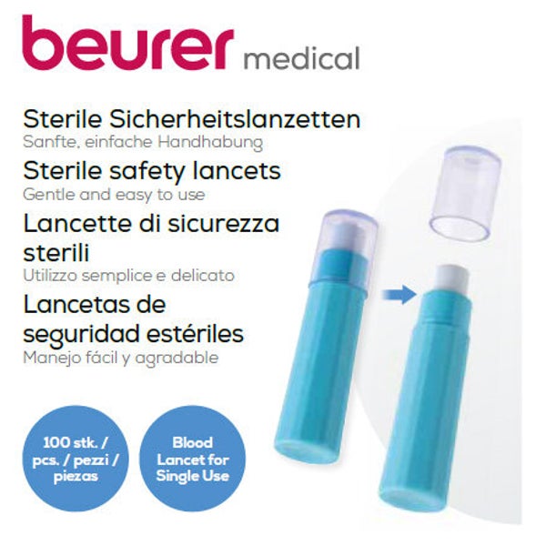 Beurer Sicherheitslanzetten 28G 100 Stück 100 P