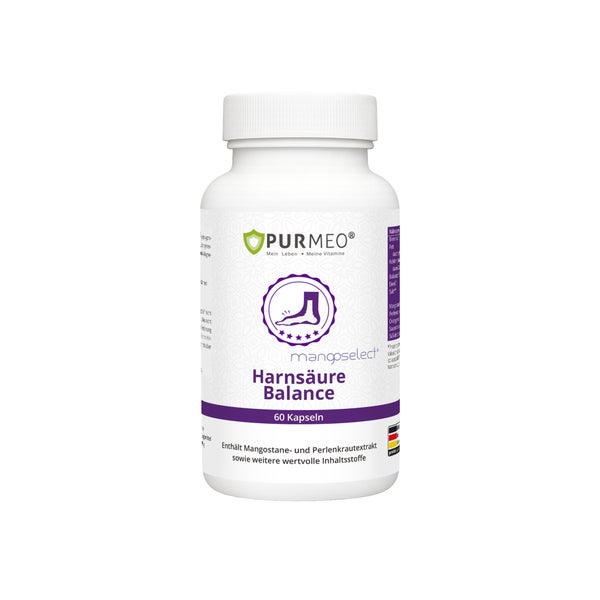 PURMEO Harnsäure Balance mit 600 mg Mangoselect® Mangostan & Perlenkraut 60 St
