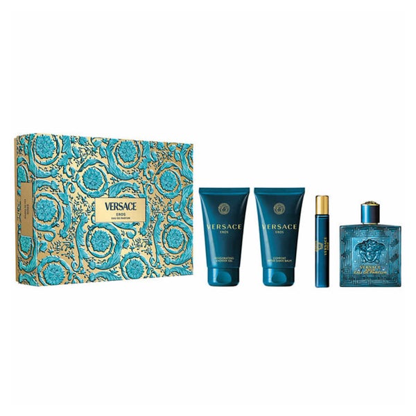 Versace Eros Eau De Parfum Spray 100ml Set 4 Artikel 0,1 l